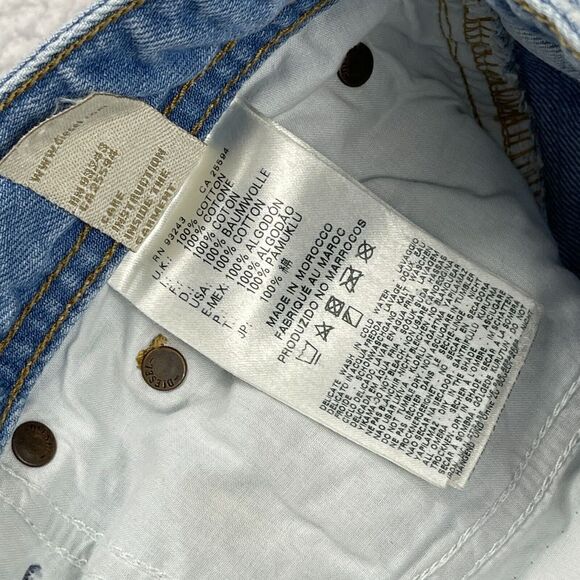 Diesel Jeans Mens 30x32 Blue Straight Larkee Button Fly (Hemmed Inseam‎ 26") - Picture 9 of 16